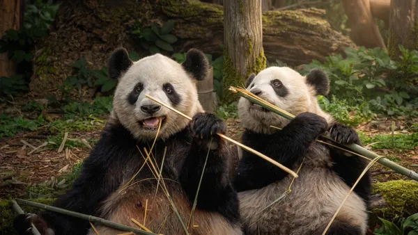 Riesenpandas in Chengdu