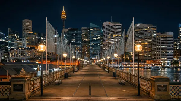 Sydney Hafen bei Nacht
