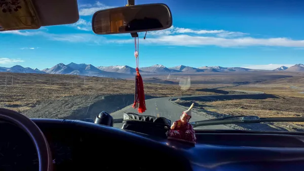Blick aus dem Busfenster | Tibet